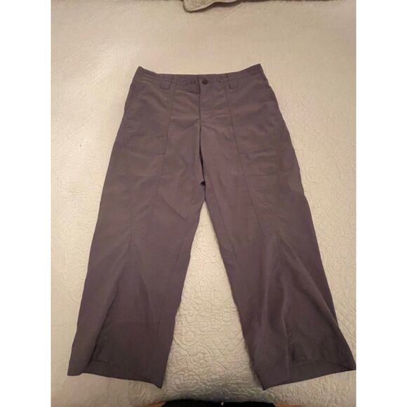 Patagonia Barrel Leg Cropped Cargo Track Pants / Joggers, Gray / brown, Size 10 - Picture 2 of 8